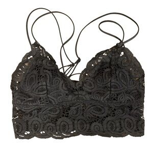 PINK Victoria’s Secret Black Lace Bralette Size S Boho Festival
